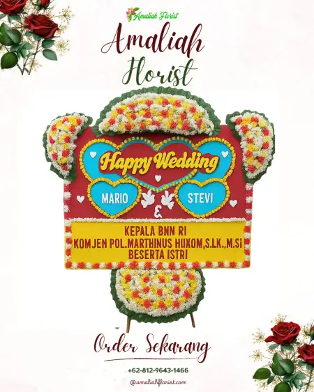 Papan Bunga Pernikahan Gedong Pakuon